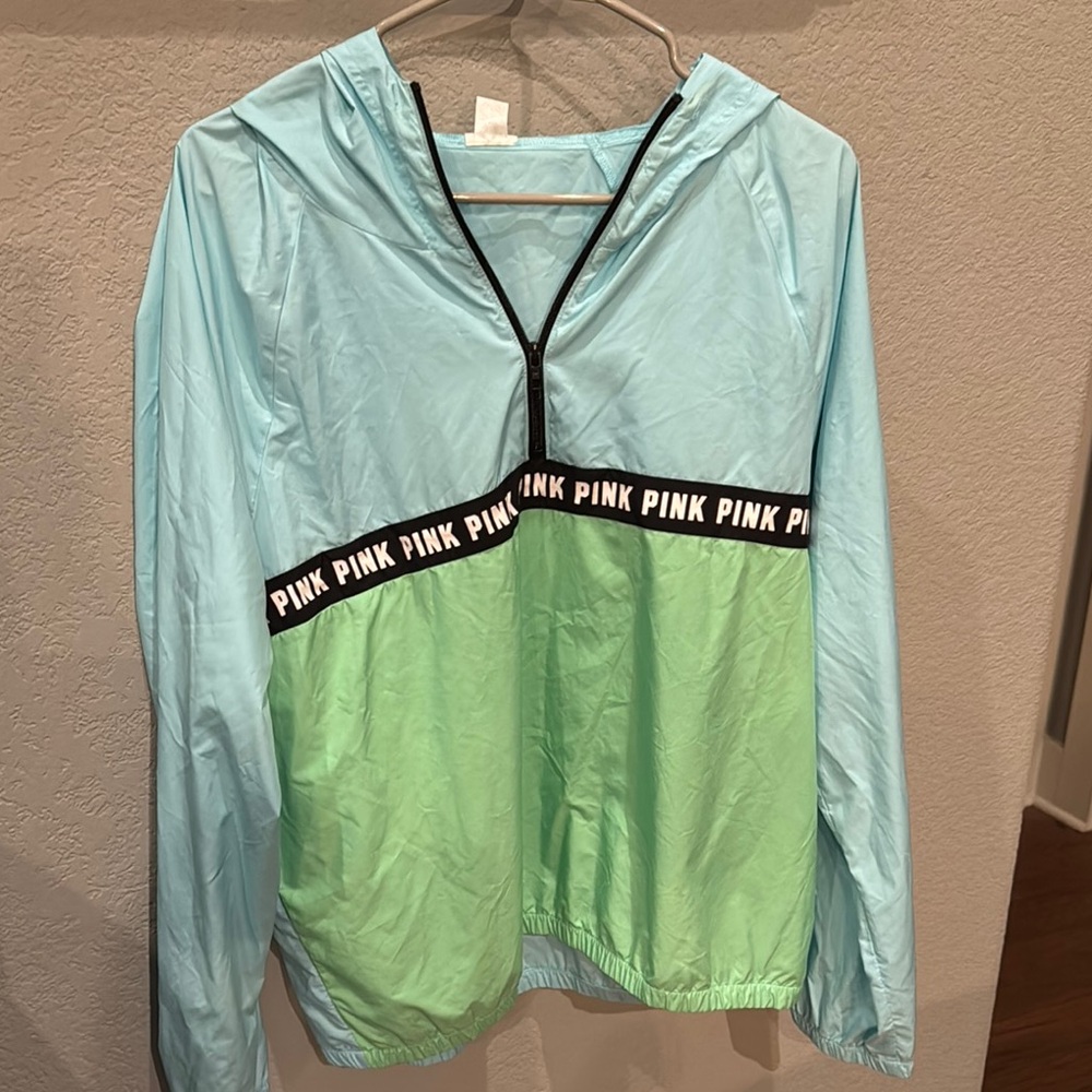 PINK Victoria's Secret Blue and Green Hoodie